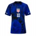 Tanie Strój piłkarski Stany Zjednoczone Christian Pulisic #10 Koszulka Wyjazdowej dla damskie MŚ 2022 Krótkie Rękawy